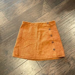 Paper Moon L brown corduroy skirt with side zipper